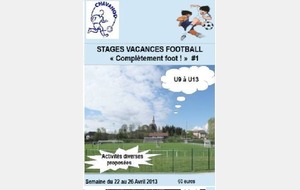 Inscriptions au stage d'Avril